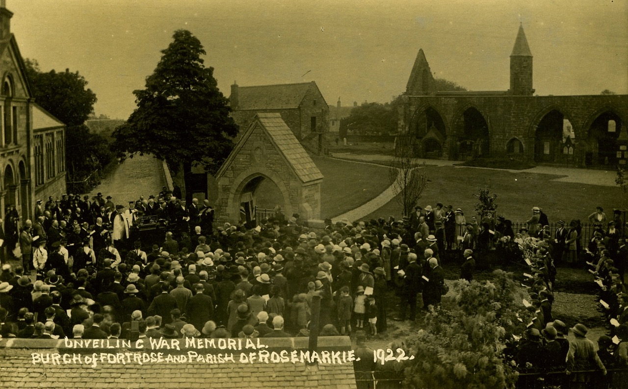 Zoom in Unveiling of Fortrose War Memorial