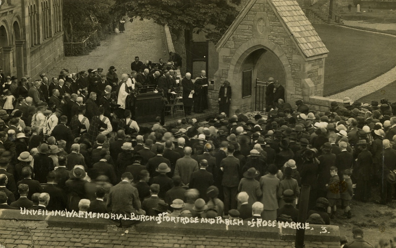 Zoom in Unveiling of Fortrose War Memorial