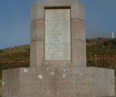 Zoom in Gairloch War Memorial