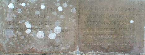 Zoom in Gairloch War Memorial