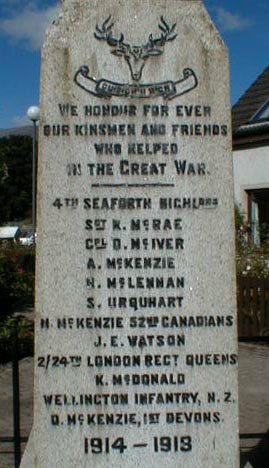 Zoom in Kinlochewe War Memorial
