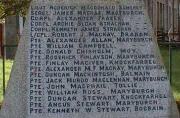 Zoom in Maryburgh War Memorial