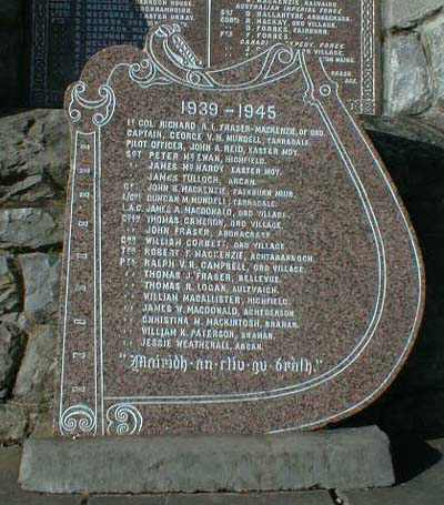 Zoom in Muir of Ord War Memorial.