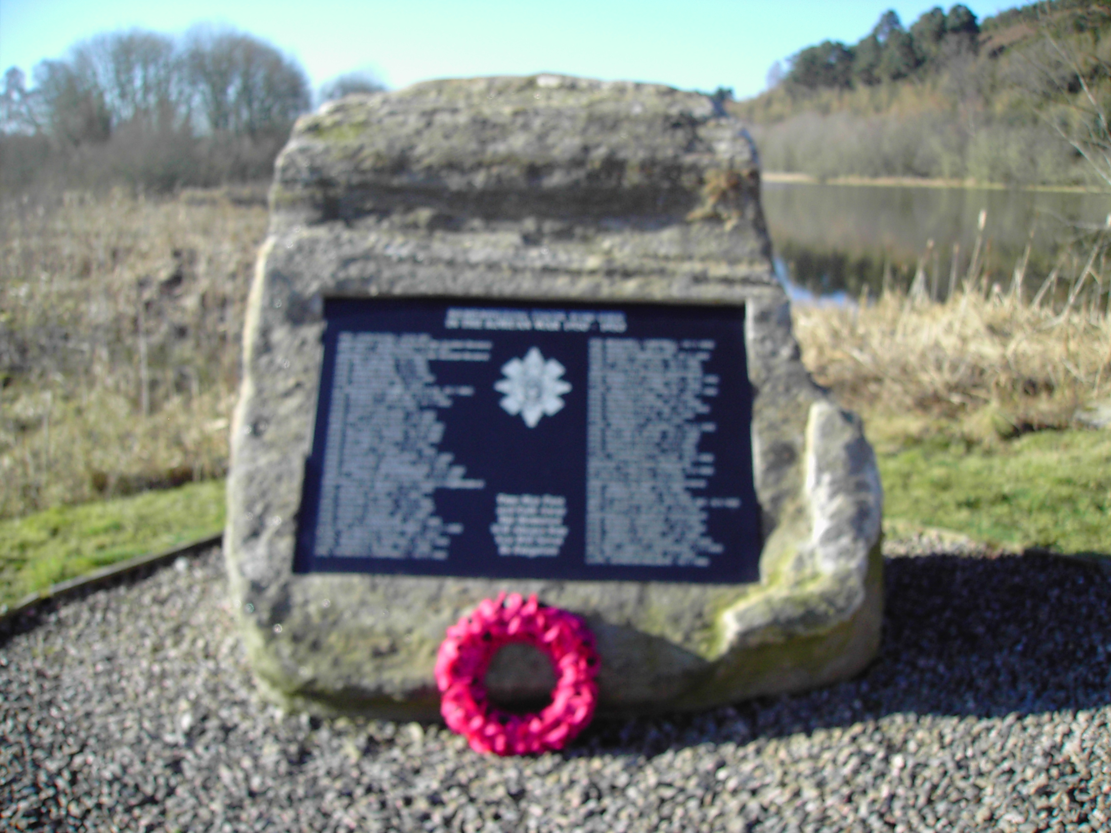 Zoom in Korean War, Black Watch Memorial, Loch Kinellan, Strathpeffer.