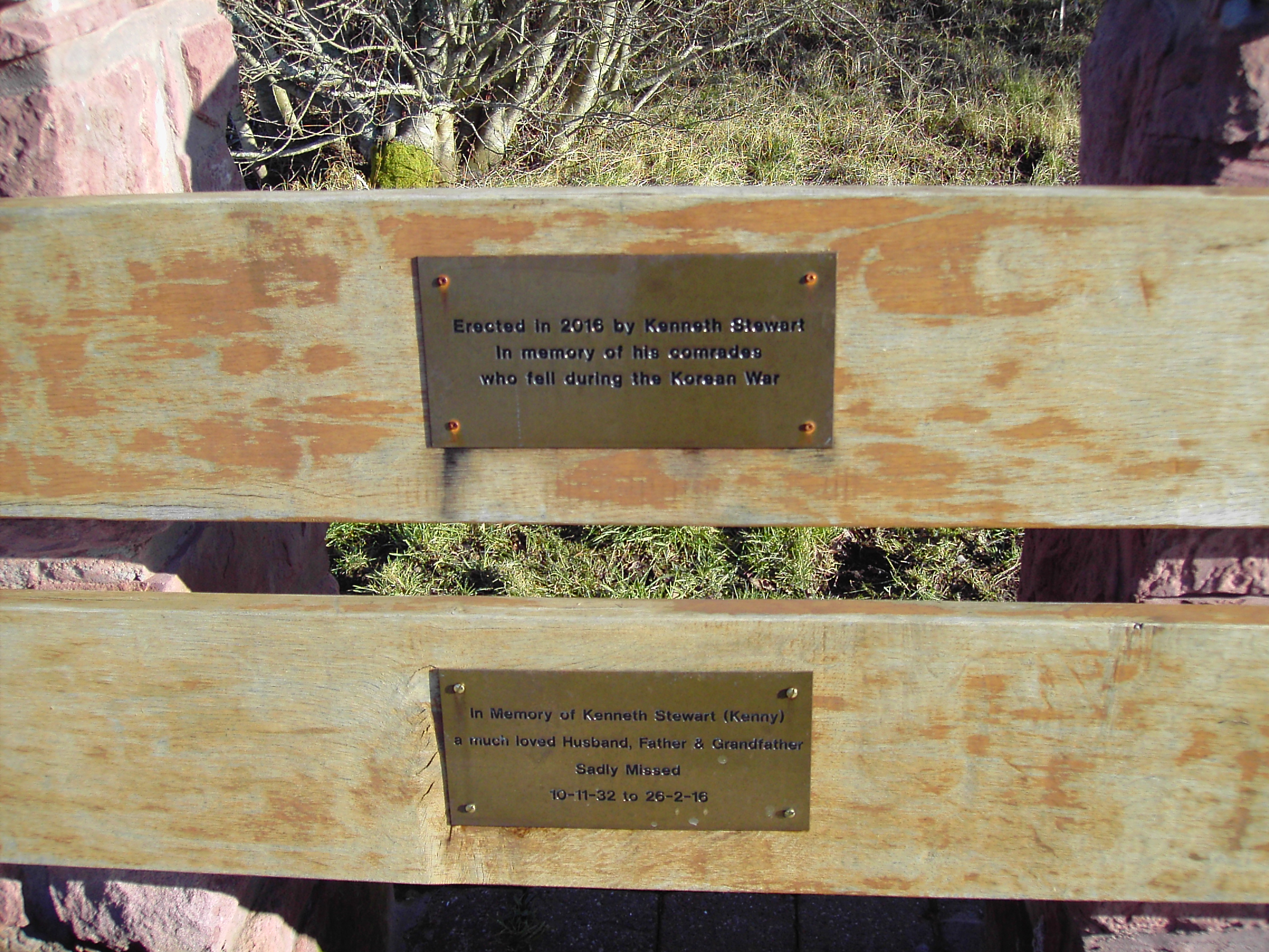 Zoom in Korean War, Black Watch Memorial, Loch Kinellan, Strathpeffer.