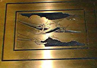 Detail from the 1939-1945 plaque - an aircraft.