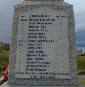 Zoom in Tarbat (Portmahomack) War Memorial