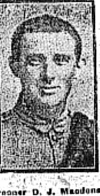 Macdonald D J, Trooper Macdonald D J, Trooper