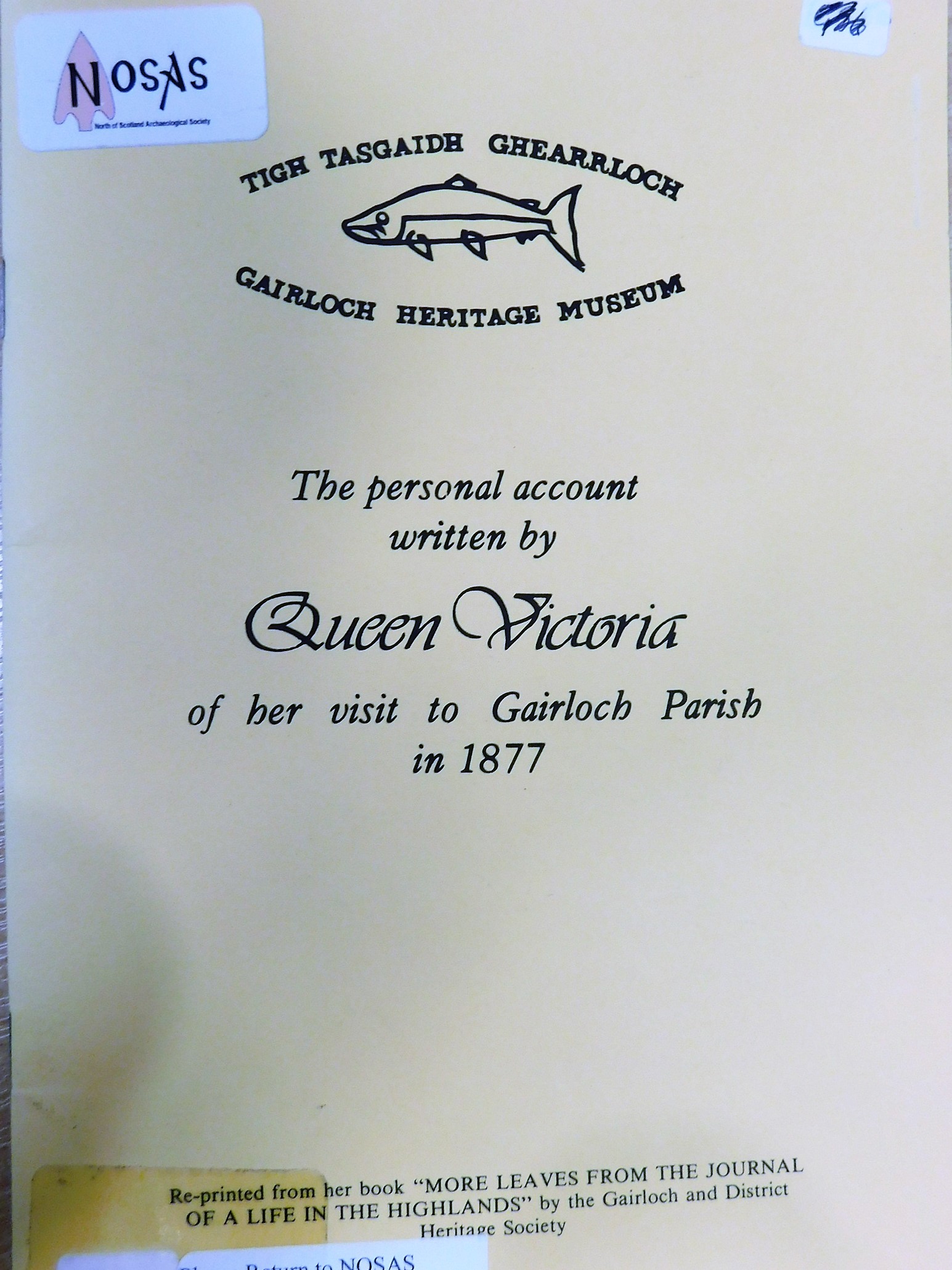 Queen Victorias Visit to Easter Ross, book cover