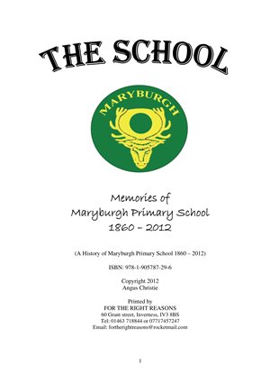 Zoom in Maryburgh School, book cover