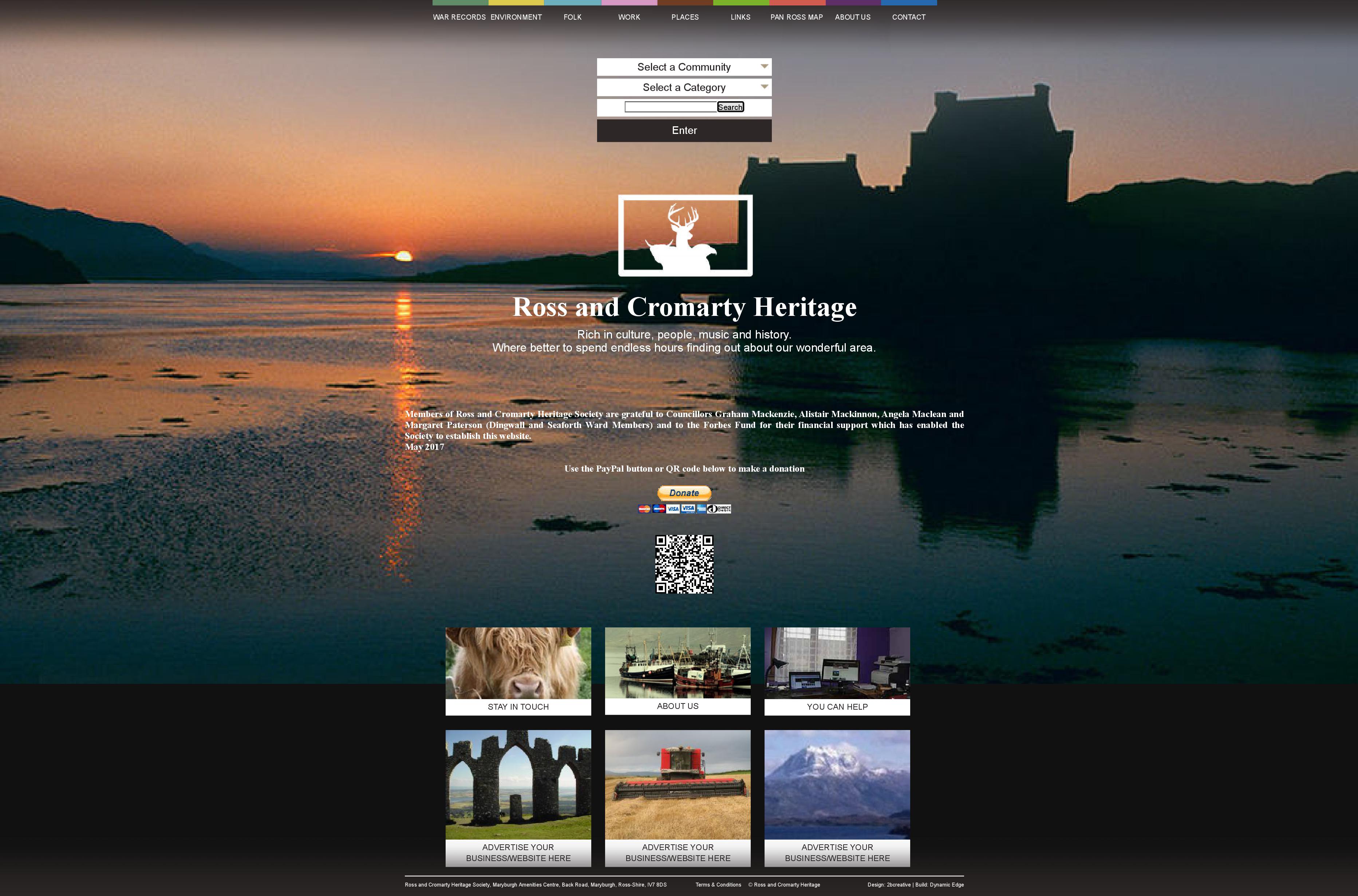 Zoom in Ross and Cromarty Heritage - Home Page - second website