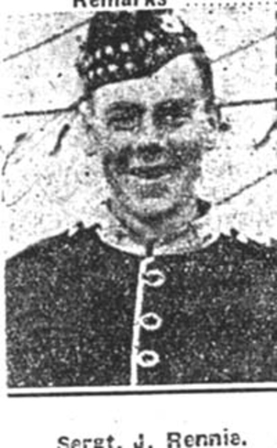 Sergeant James Rennie Sergeant James Rennie