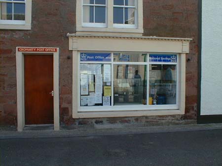 Zoom in Cromarty Post Office, in Bank Street.