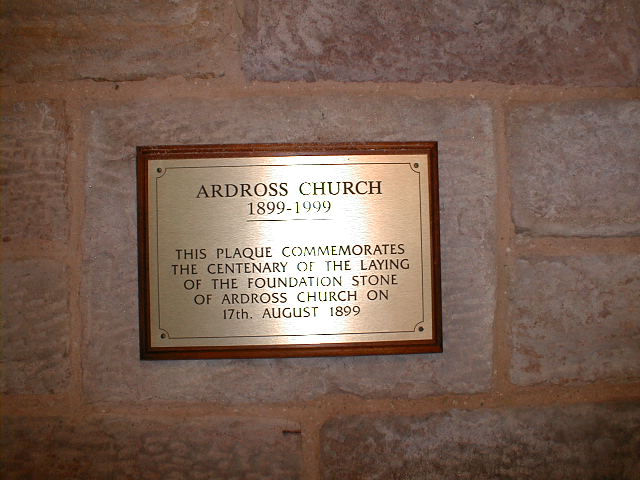 Zoom in Centenary plaque