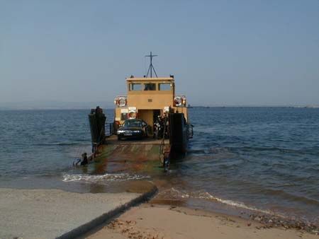 Zoom in Preparing to disembark at Cromarty.