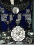 The 2012 silverware on display in Dingwall Museum