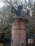 Stone pillar Ardross Castle