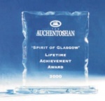 Engraving of articles made of glass - usually for presentation purposes