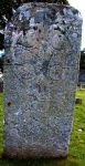 The west face of the Pictish stone showing the Celtic Ring Cross.