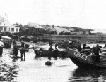 Landing salmon in Balintore Harbour