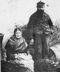 Cromarty couple in typical dress of the turn of the century (1900s)