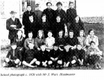 School photograph c.1920 with Mr J Watt, Headmaster.