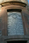 The inscription on the monument.