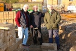 Laying foundations and first bricks of the new church