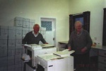 Tending the duplicating machine