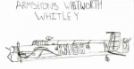 Drawing of a Armstrong Whitworth Whitley plane