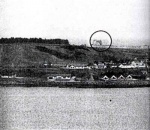 East end of Portmahomack with Ballone Castle in the background.