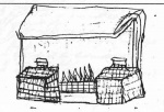 Pupil's drawing of a fireplace