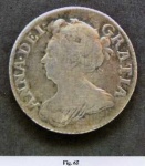 Fig 65 - sixpence dates 1707 minted in Edinburgh