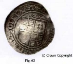 Fig 62 - 1624 silver sixpence
