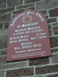 Lochbroom Free Church sign, Ullapool