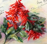 Watercolour from Visitors' book thought to be by Mary Stewart-Mackenzie (Lady Seaforth)
