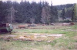 Hut foundations are clearly visible.