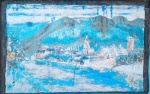 Artist: Unknown POW, Brahan. (The painting was salvaged fom the wall of a camp building.)