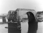 Demolition of the old bridge.