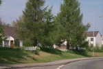 The west end of Wrightfield Park after crossing the Conon bridge.