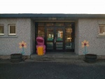 The school entrance.