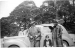 c.1940s. l-r: Duncan Macrae, Alex Macrae, Ali Munro, Mrs Macrae.