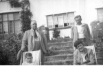 c.1940s. Back, l-r: Duncan Macrae, Alex Mackay. Front, l-r: Ali Munro, Mrs Macrae.