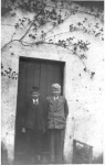 Outside Gardener's Cottage, c.1930/40s. l-r: Alex Mackay, Arthur Innes.