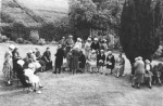 Rev Martin's garden party at Middle Manse - Moderator's visit 1959.