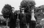 l-r: Donald Ross, Donald Ross Snr (carpenter), James Ross, c.1935. Father and brothers of Florence Ross (Pettit).