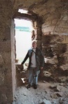 The author inside the ruins of Castle Craig