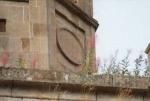 Detail on the cupola showing the inscription S.H.M.KB (Sir Hector Mackenzie Knight Baronet) 1822.
