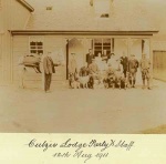 Culzie Lodge party and staff, 12 August 1911.