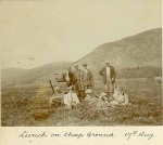 Lunch on sheep ground, 17th August.